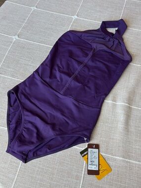 NWT K.H. Martin Purple Halter Dance Suit